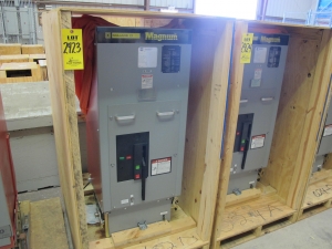 BREAKER, CIRCUIT TYPE, POWER KIND, 1200 AMP RATING, 4160 VOLT RATING, 3 POLE. ROLL-IN REPLACEMENTS FOR ABB 5HK350-1200. PART # 5ISB2-350-1200SR (W-44) LOADING & HANDLING FEE $15-